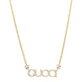 Gucci Crystal Script Necklace Gold