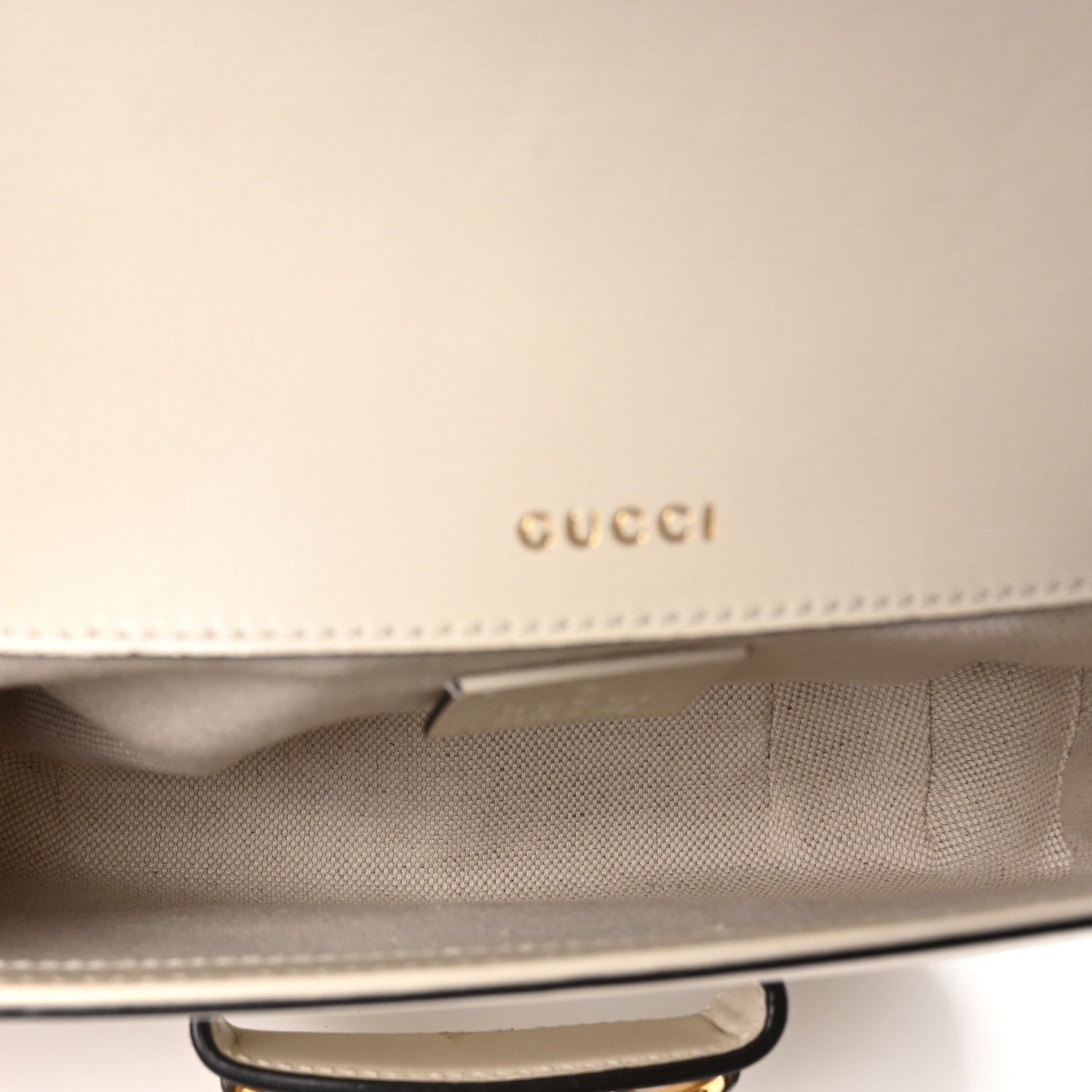 Gucci Azalea Calfskin Web Mini Horsebit 1955 Shoulder Bag Mystic White