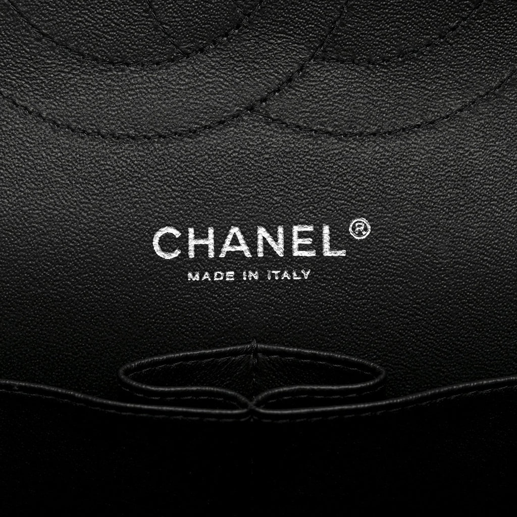 Chanel Patent Quilted Jumbo Double Flap Black