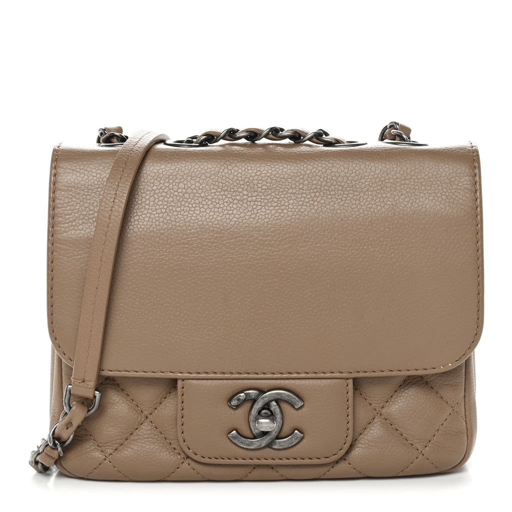 Chanel Caviar Quilted Mini All About Flap Bag Brown