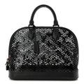 Louis Vuitton Patent Calfskin Laced Monogram Alma PM Black