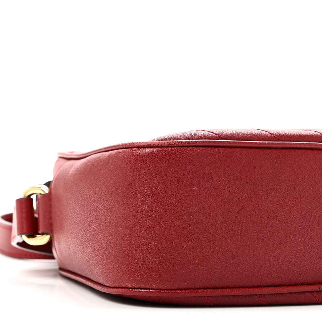 Gucci Sakai Be Green Calfskin Diagonal Stitched Small Blondie Shoulder Bag Rosso