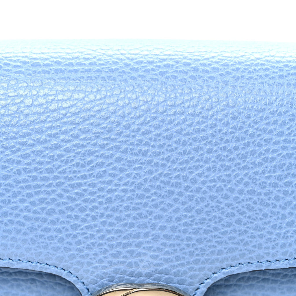 Gucci Dollar Calfskin Small Interlocking G Shoulder Bag Mineral Blue