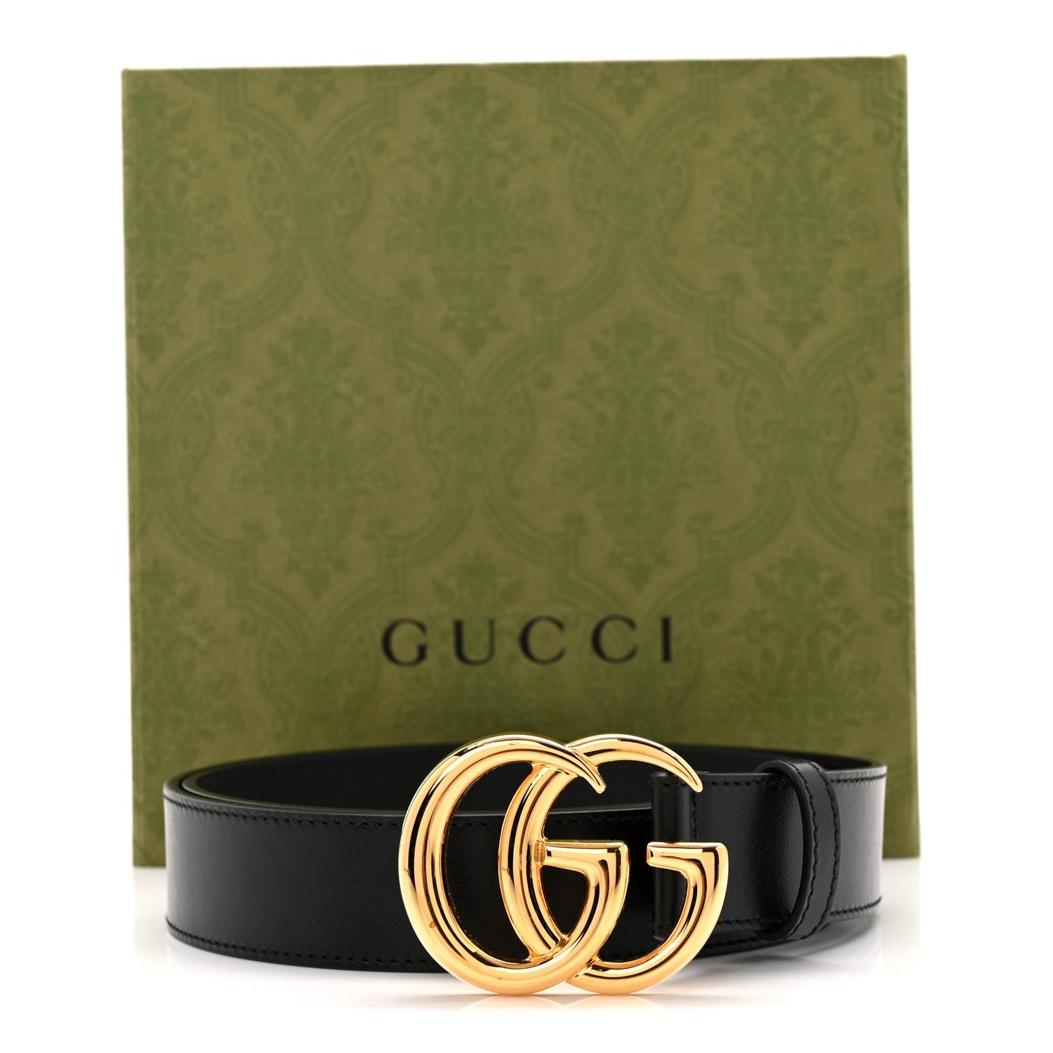 Gucci Calfskin Double G 40mm Belt 85 34 Black