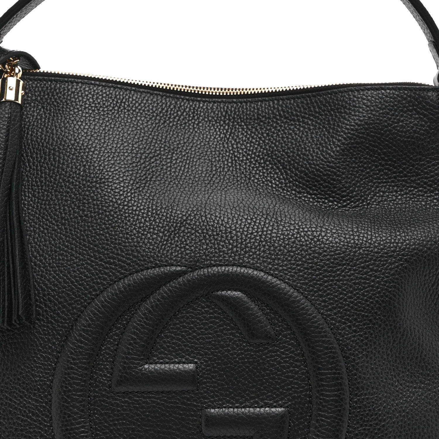 Gucci Pebbled Calfskin Large Soho Hobo Black