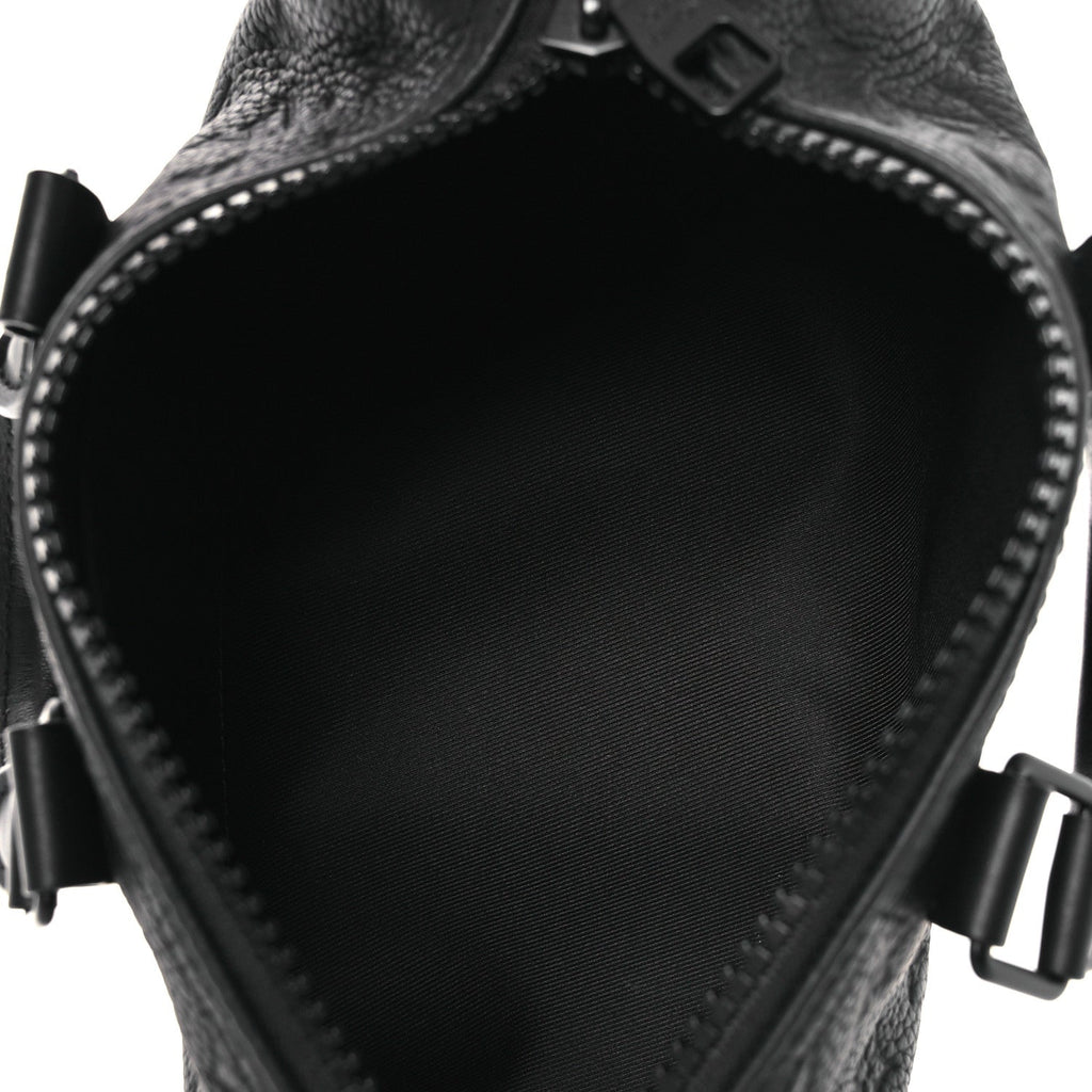 Louis Vuitton Monogram Taurillon Keepall Bandouliere 25 Black