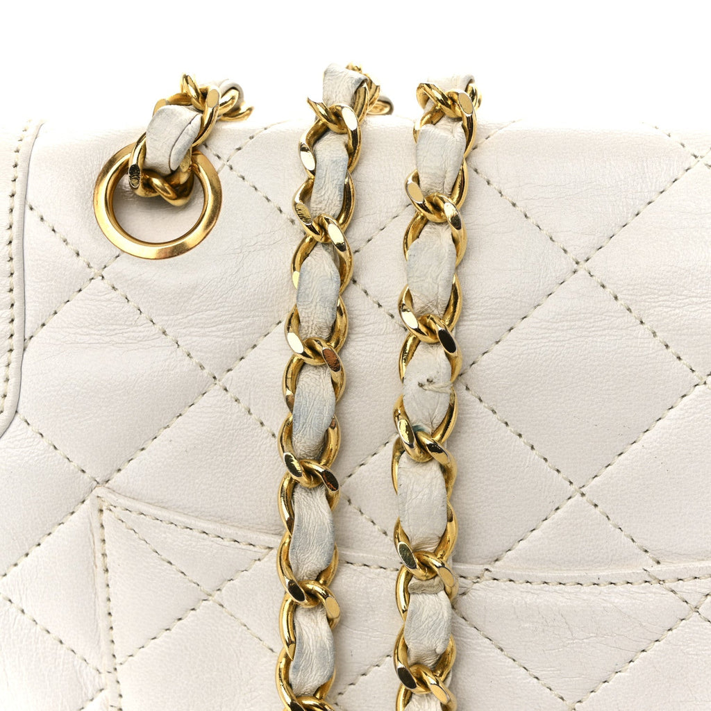 Chanel Lambskin Quilted Small Flap White