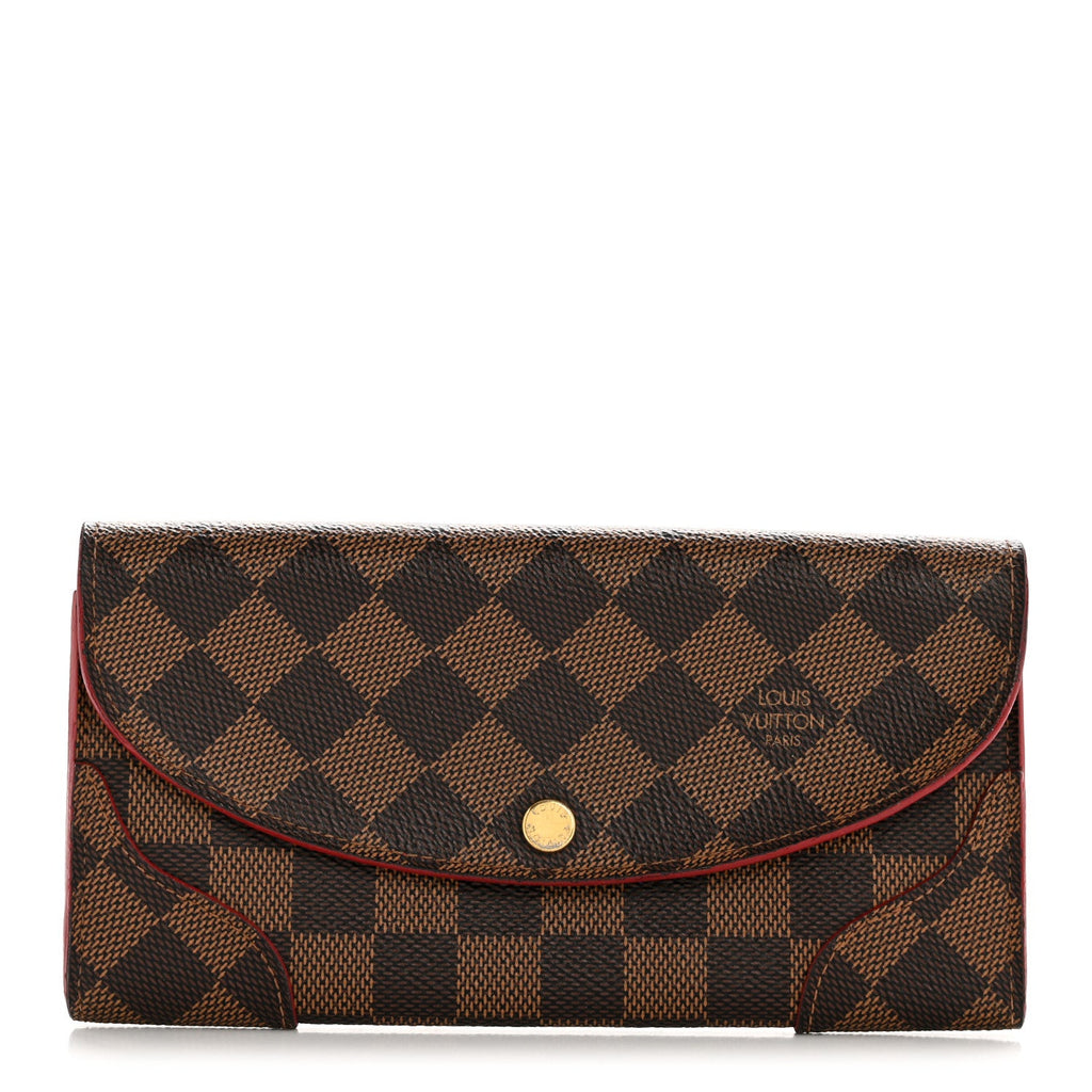 Louis Vuitton Damier Ebene Caissa Wallet Cherry