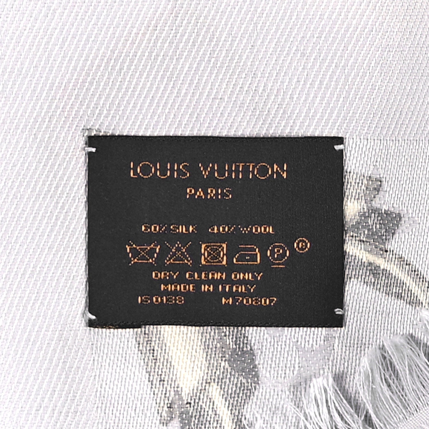 Louis Vuitton Silk Wool Monogram Pop Confidential Shawl Light Blue