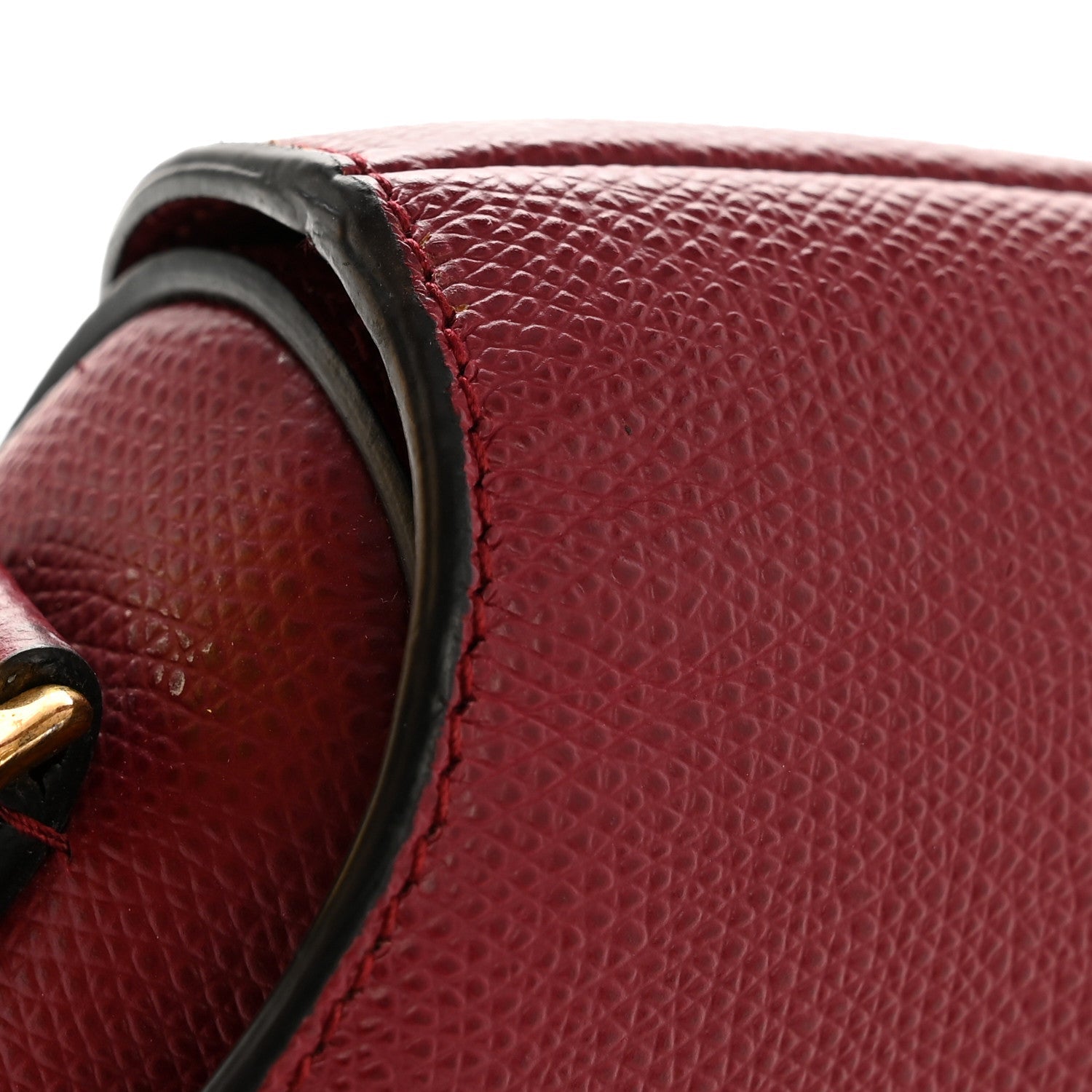 Christian Dior Grained Calfskin Saddle Bag Red