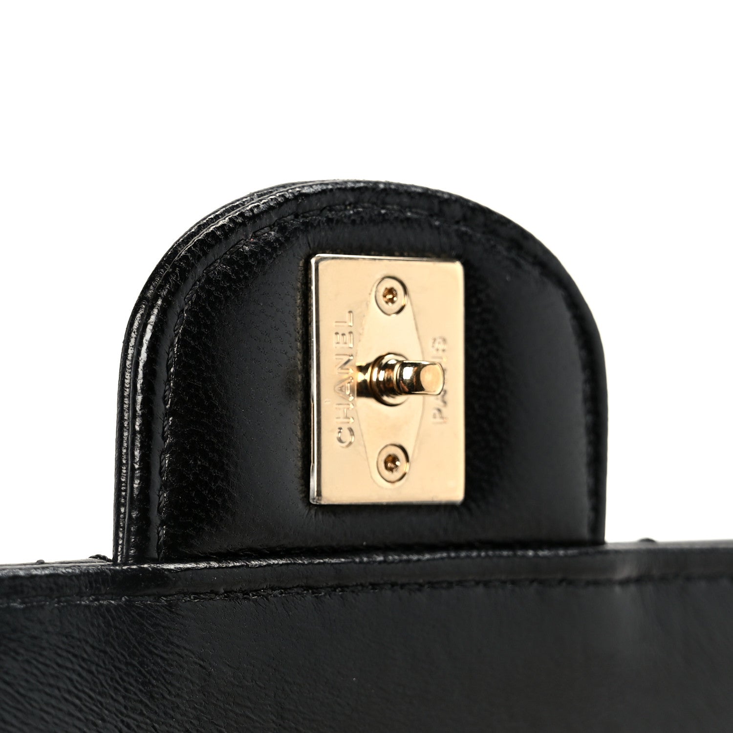 Chanel Lambskin Quilted Small Coco Pop Top Handle Flap So Black