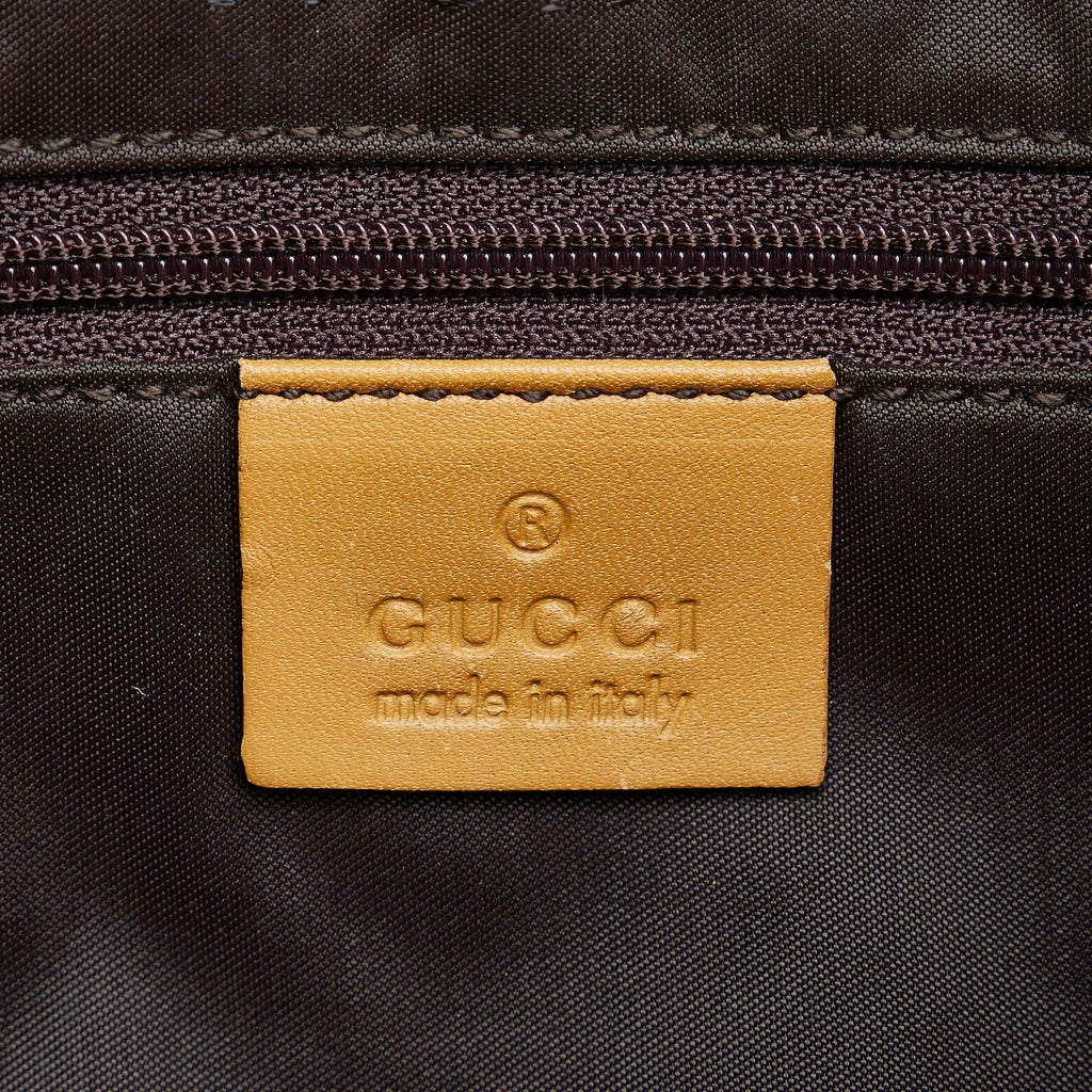 GUCCI GG Canvas Bamboo Web Satchel