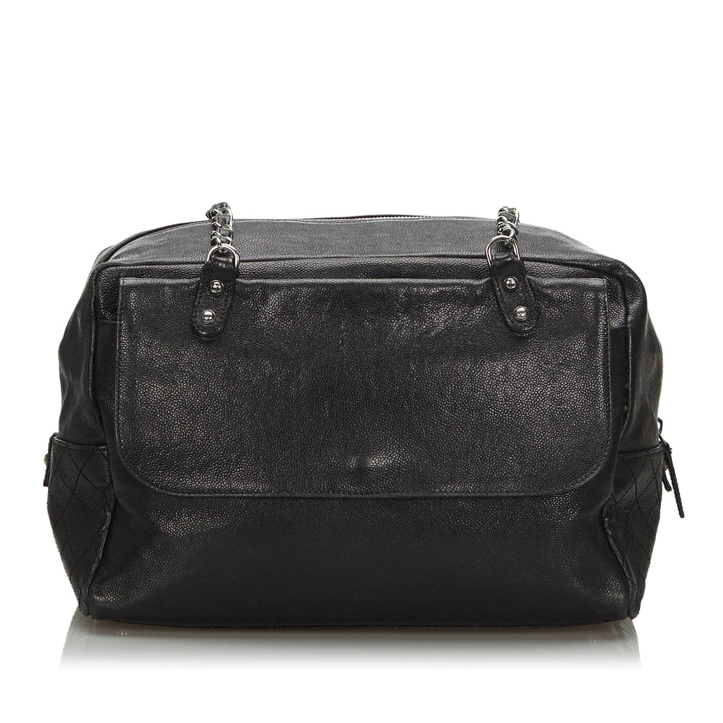 Chanel Dark Brown Leather Pocket in the City Shoulder Bag