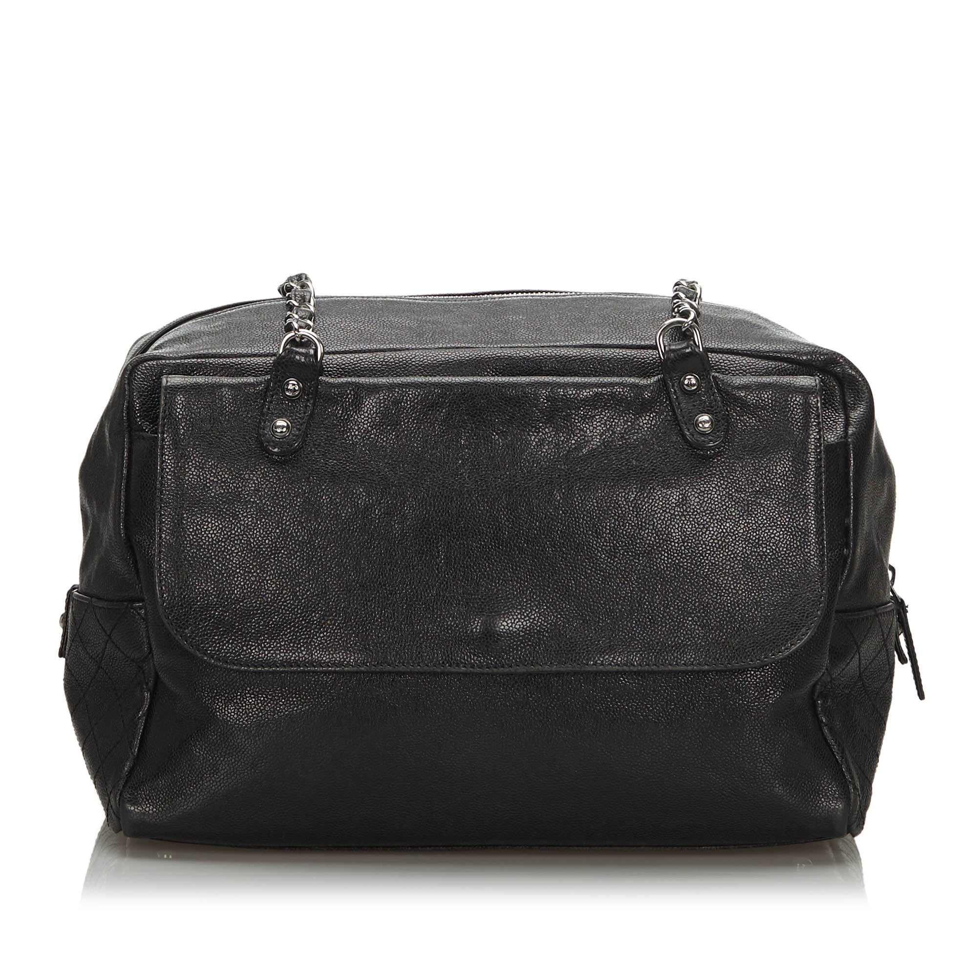 Chanel Dark Brown Leather Pocket in the City Shoulder Bag