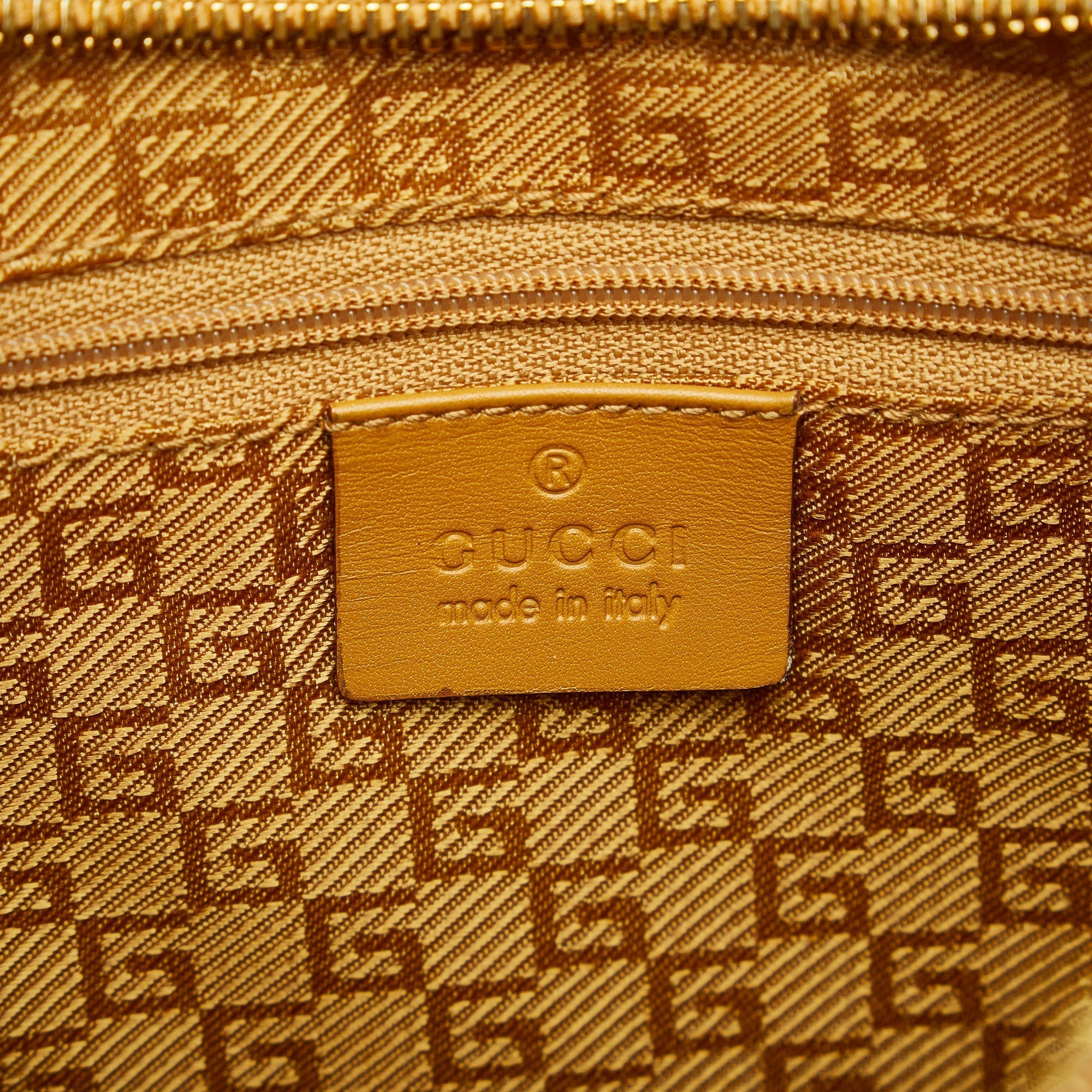 GUCCI Bamboo Suede Shoulder Bag