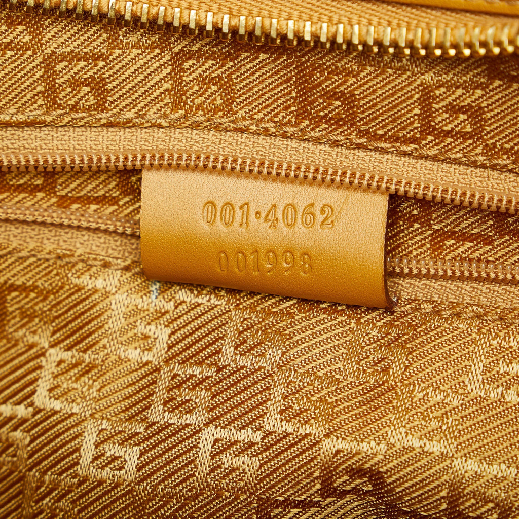GUCCI Bamboo Suede Shoulder Bag