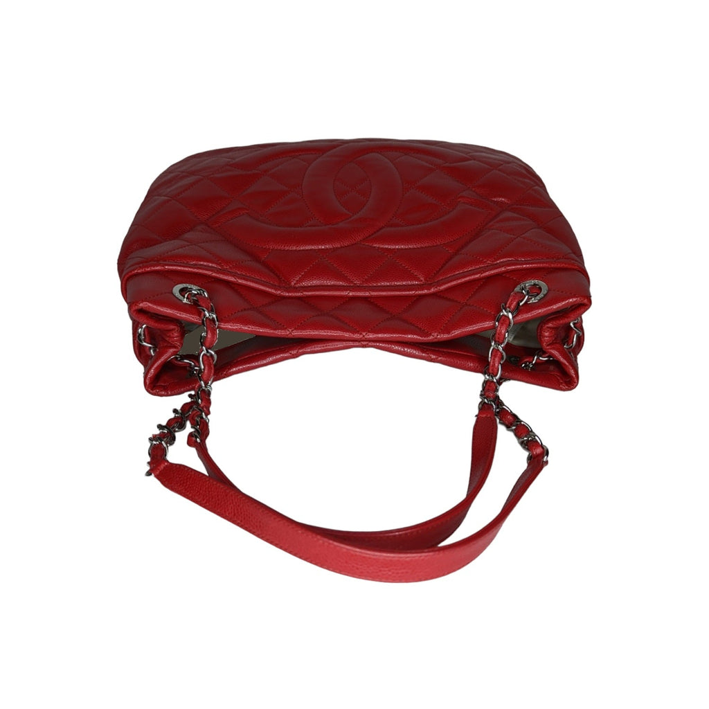 Chanel bags Red Quilted Caviar Timeless Soft Shopper Tote