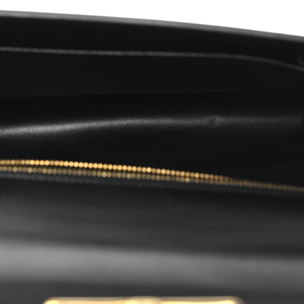 Christian Dior Box Calfskin 30 Montaigne Flap Bag Black