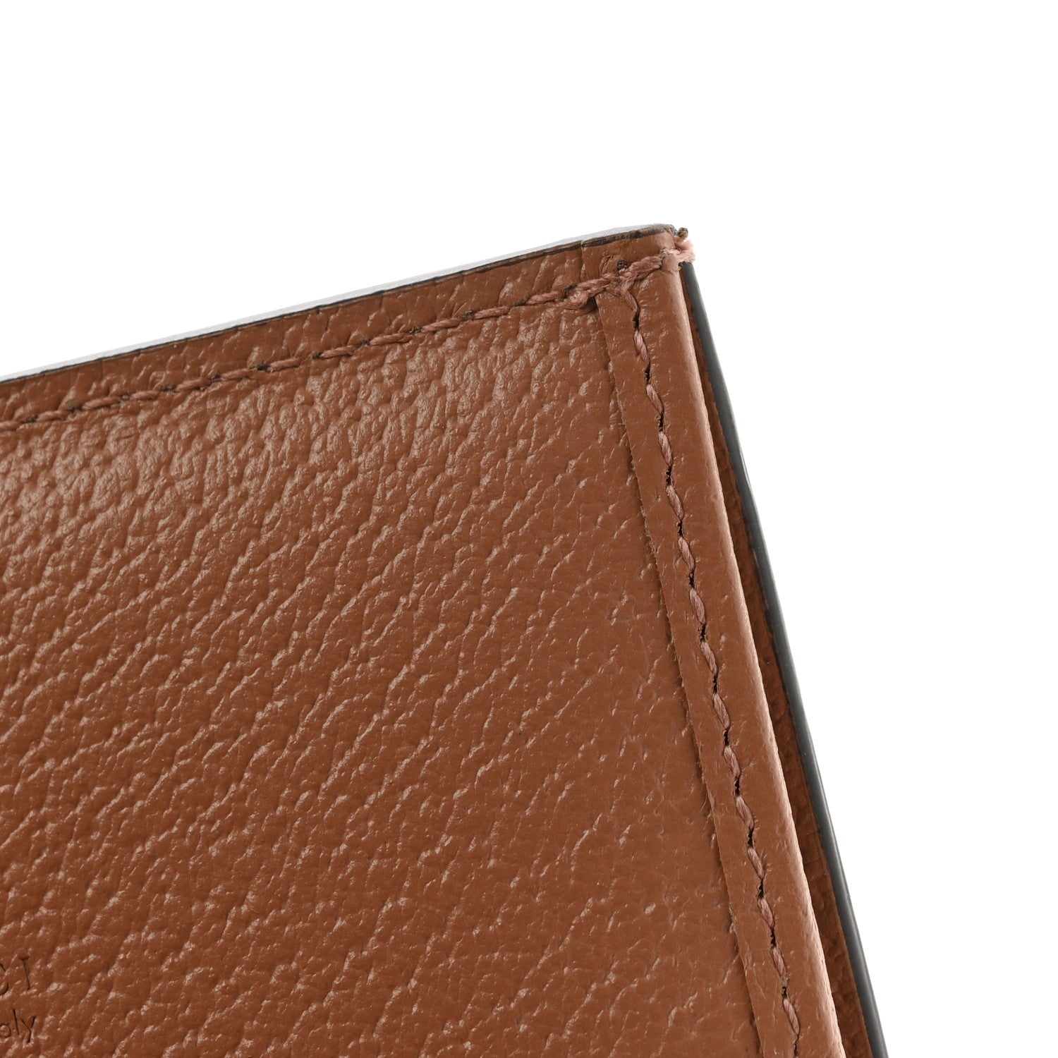 Gucci Monogram Textured Dollar Calfskin Card Case Cloche Rose Pink