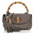 Gucci Calfskin Medium New Bamboo Top Handle Bag Mauve