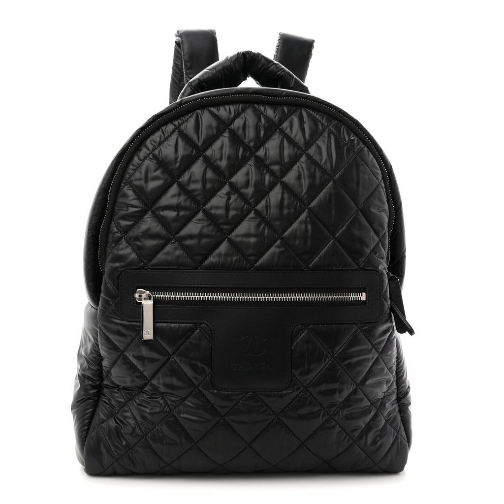 Chanel Nylon Quilted Coco Cocoon Backpack Black