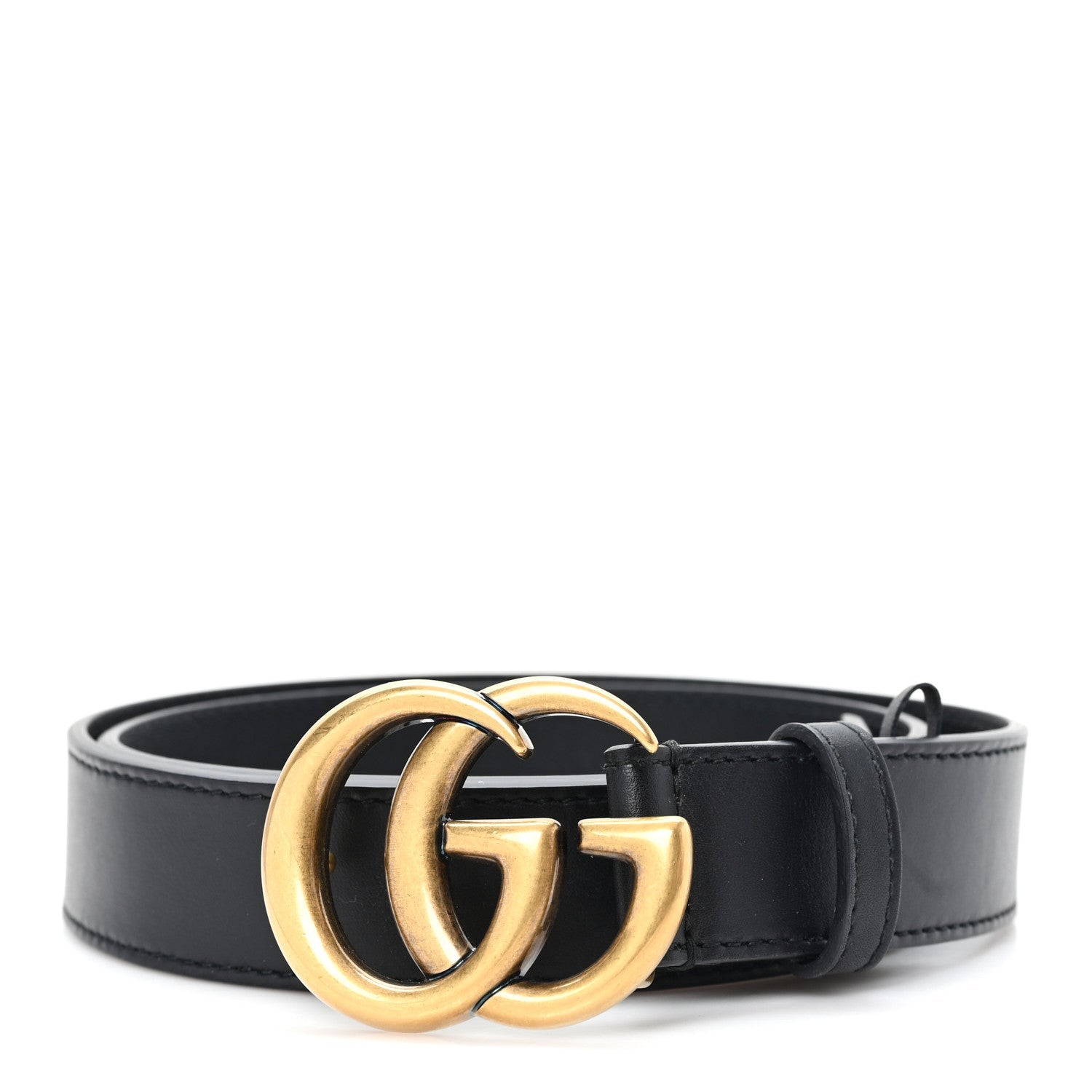 Gucci Calfskin Double G 30mm Belt 85 34 Black