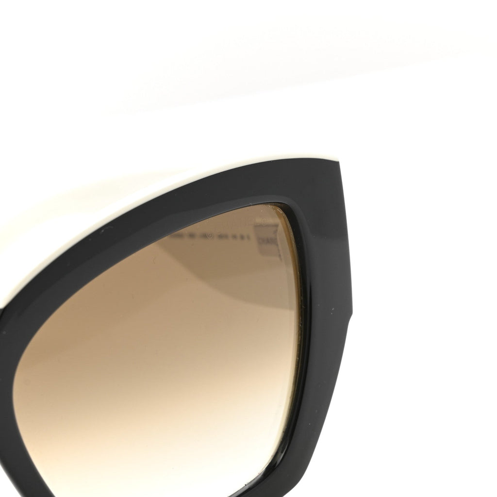Acetate Square Sunglasses 6058 Black White