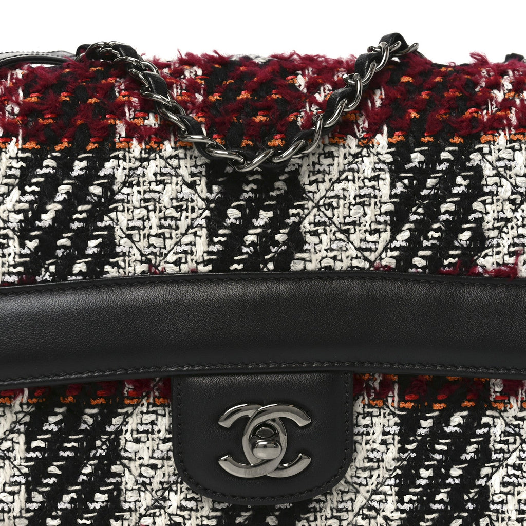 Chanel Tweed Quilted Calfskin Coco Corset Flap Multicolor