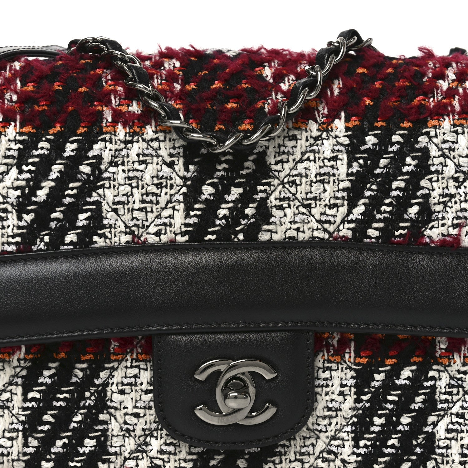 Chanel Tweed Quilted Calfskin Coco Corset Flap Multicolor