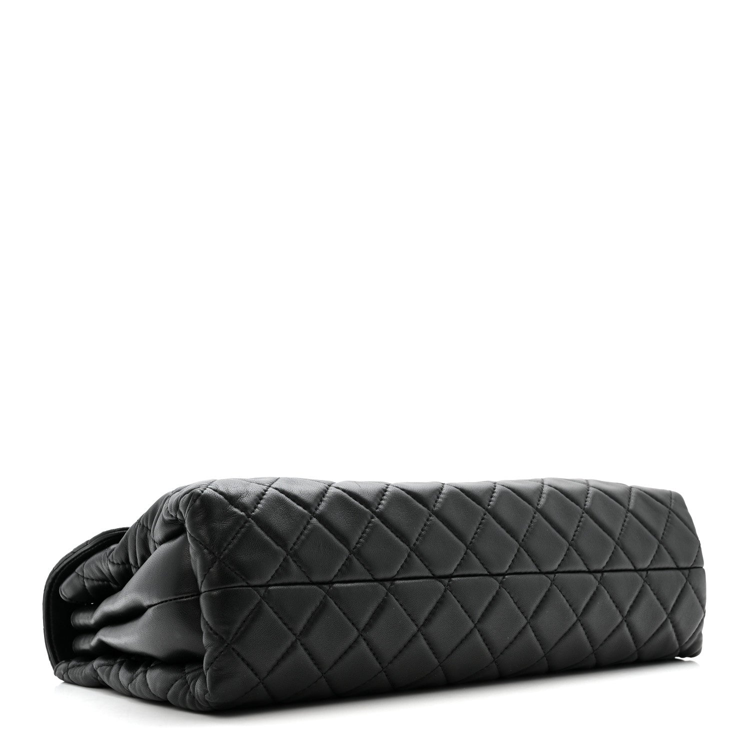 Chanel Lambskin Quilted Jumbo Chanel by 4 Flap Black