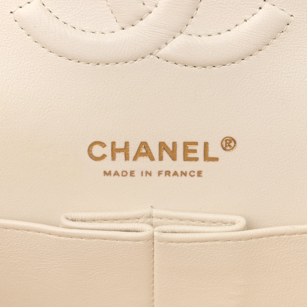 Chanel Caviar Quilted Medium Double Flap White