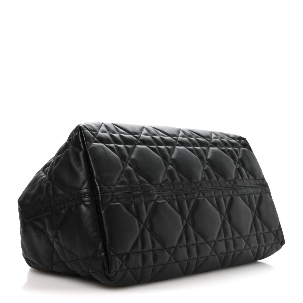 Christian Dior Calfskin Macrocannage Large Toujours Black