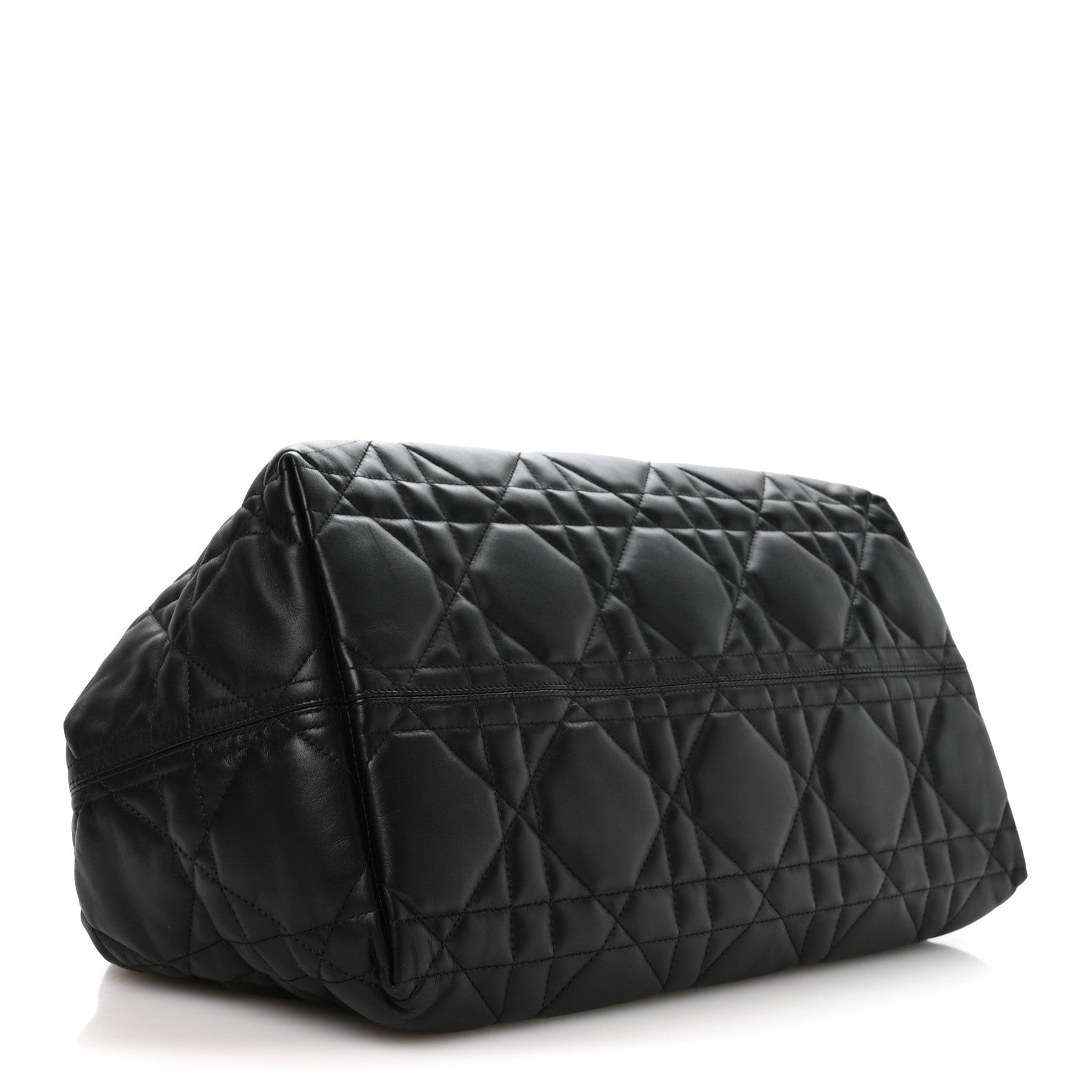 Christian Dior Calfskin Macrocannage Large Toujours Black