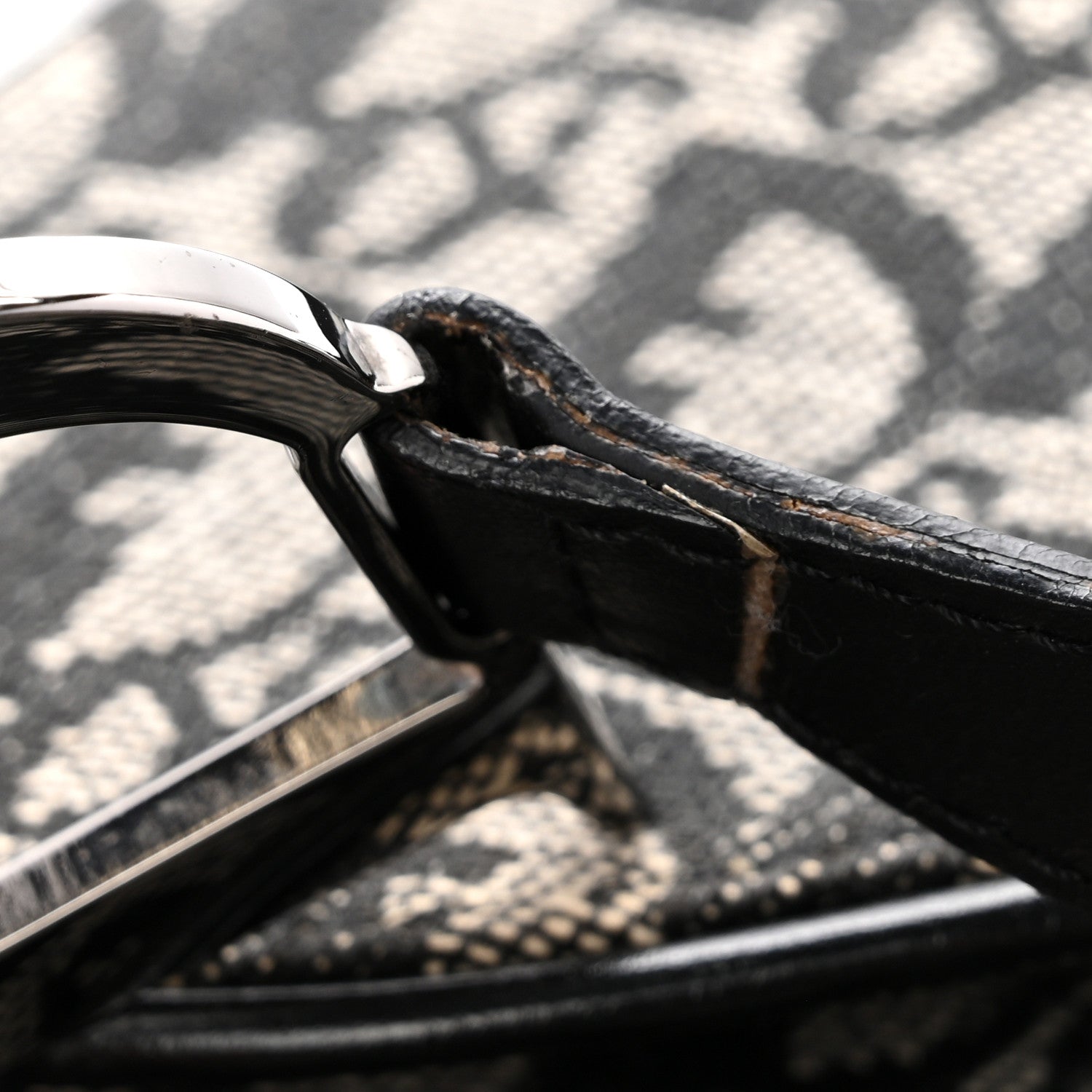 Christian Dior Monogram Saddle Bag Black