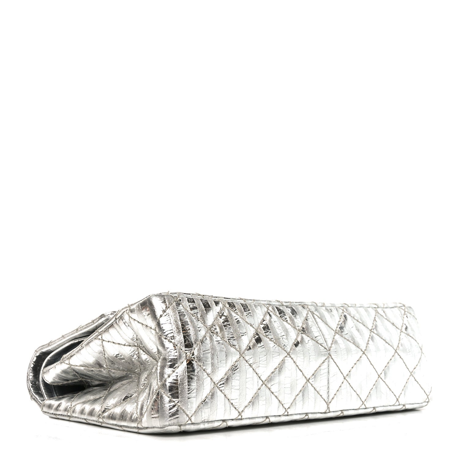 Chanel Metallic Calfskin Striped 2.55 Reissue 226 Silver
