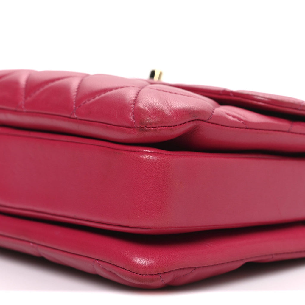 Chanel Lambskin Quilted Small Trendy CC Flap Dual Handle Bag Dark Pink