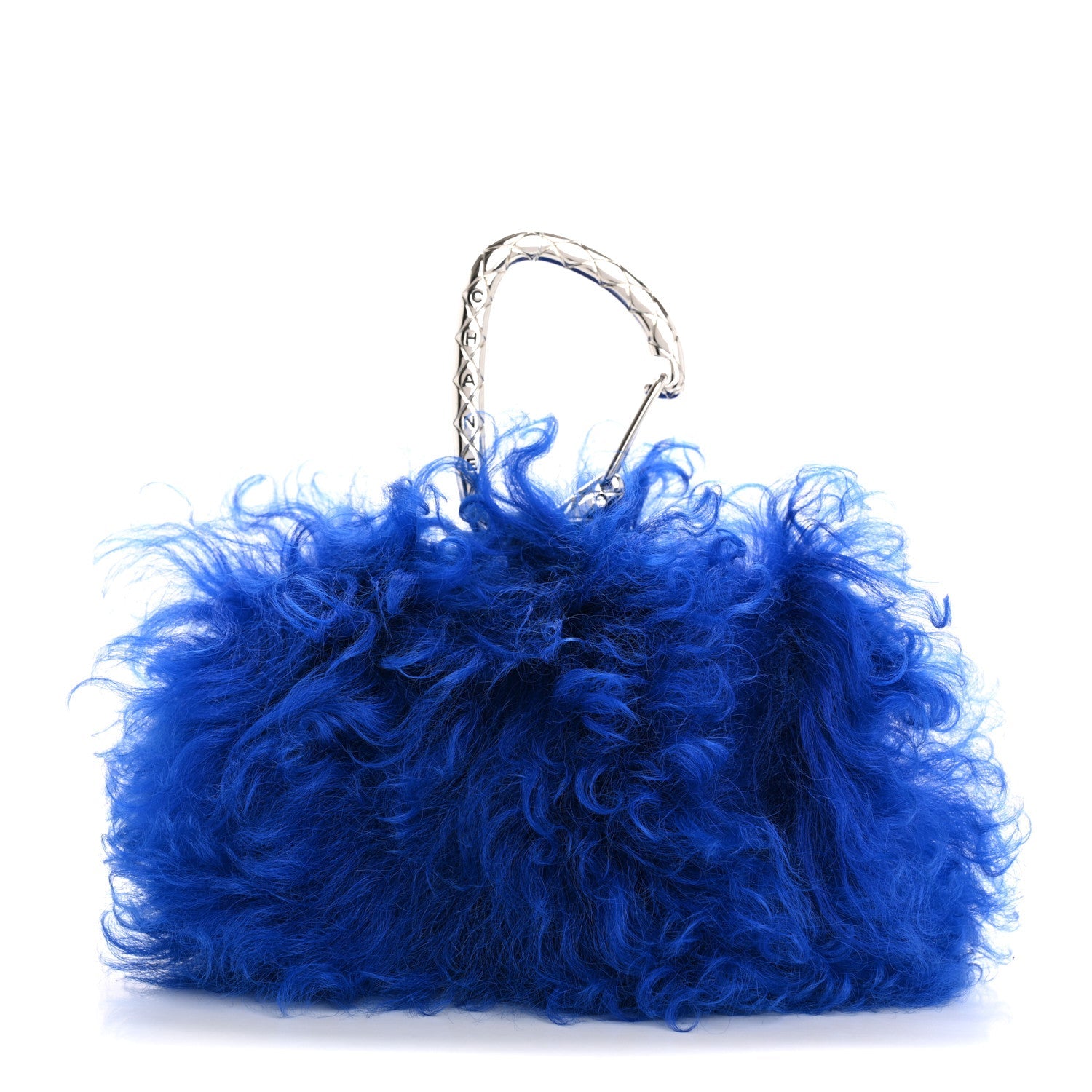 Chanel Shearling Lambskin CC Hook Card Holder Blue