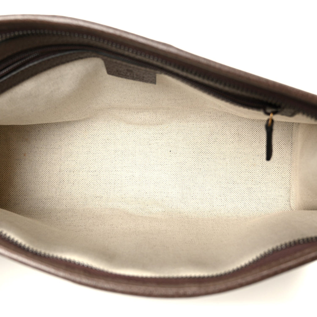 Gucci GG Supreme Monogram Web Ophidia GG Toiletry Case Beige New Acero