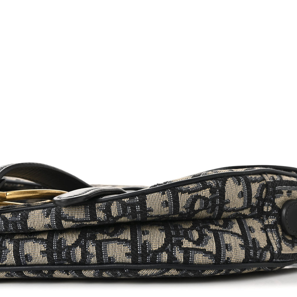 Christian Dior Oblique Saddle Bag Blue