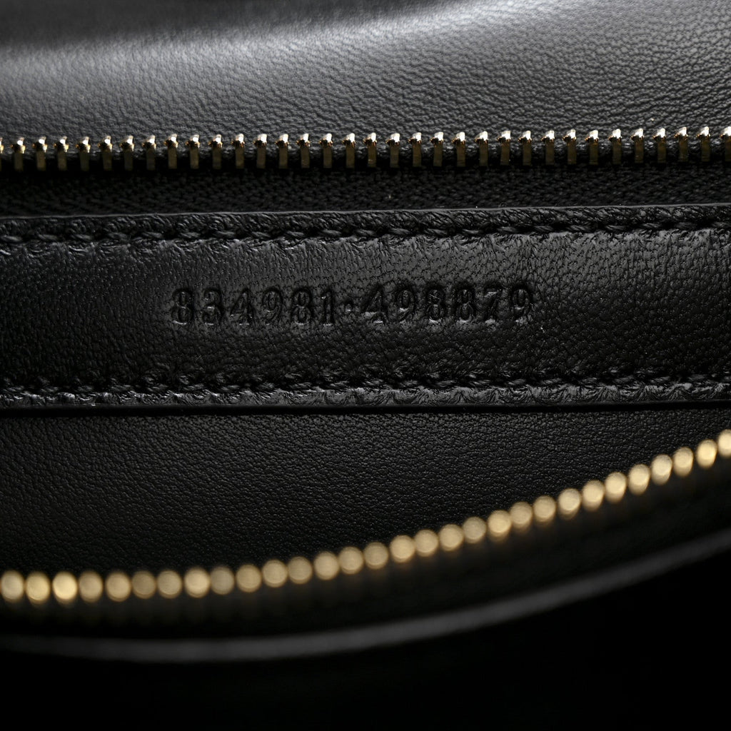 Gucci Suede Micro GG Calfskin B Medium Shoulder Bag  Arabella Black