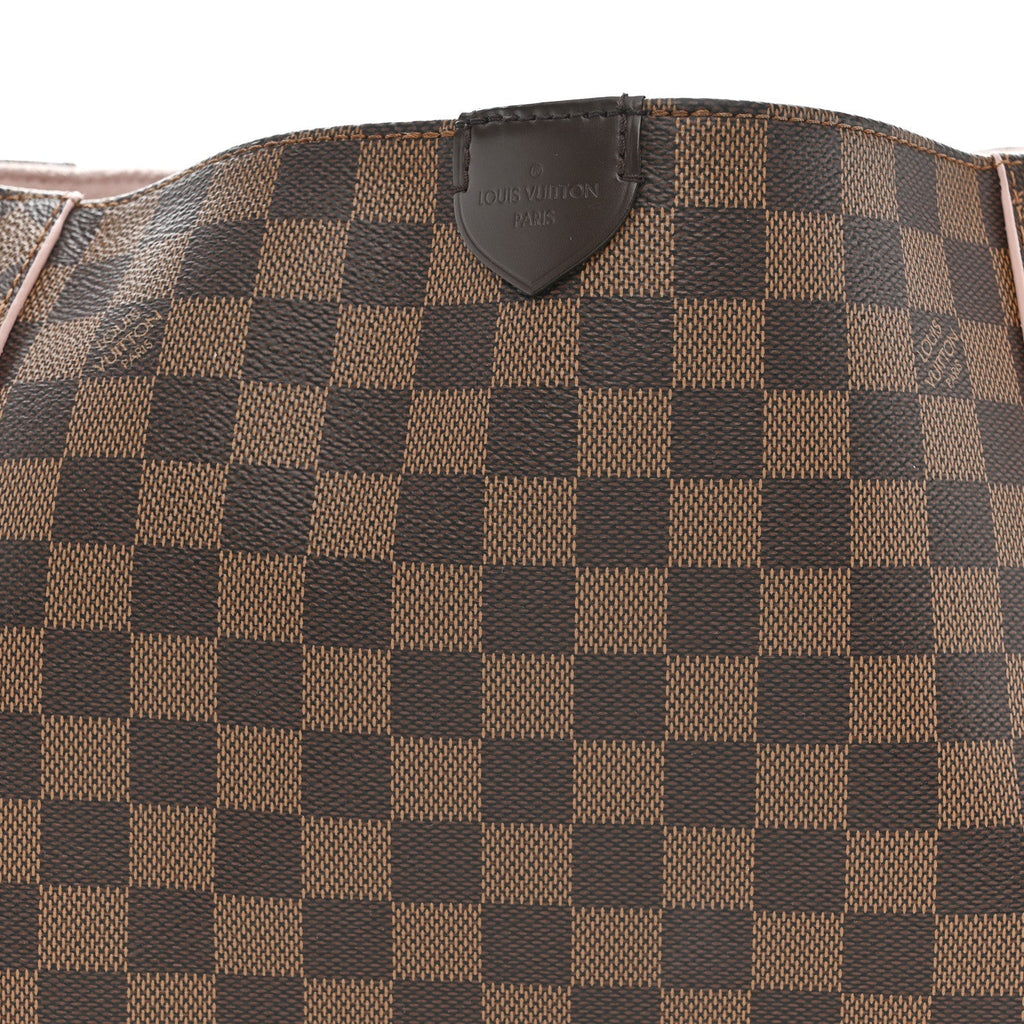 Louis Vuitton Damier Ebene Caissa Hobo Rose Ballerine