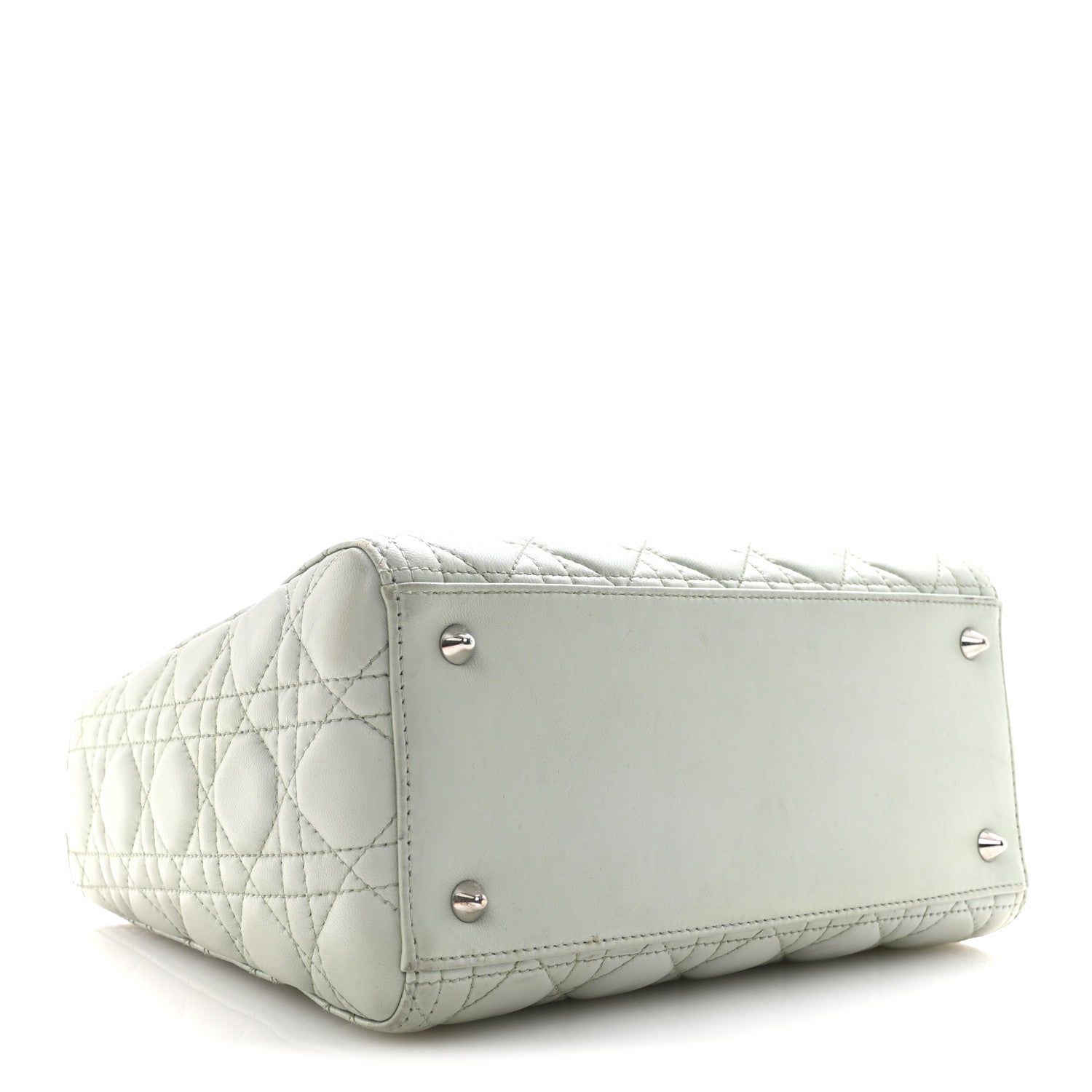 Christian Dior Lambskin Cannage Medium Lady Dior Green