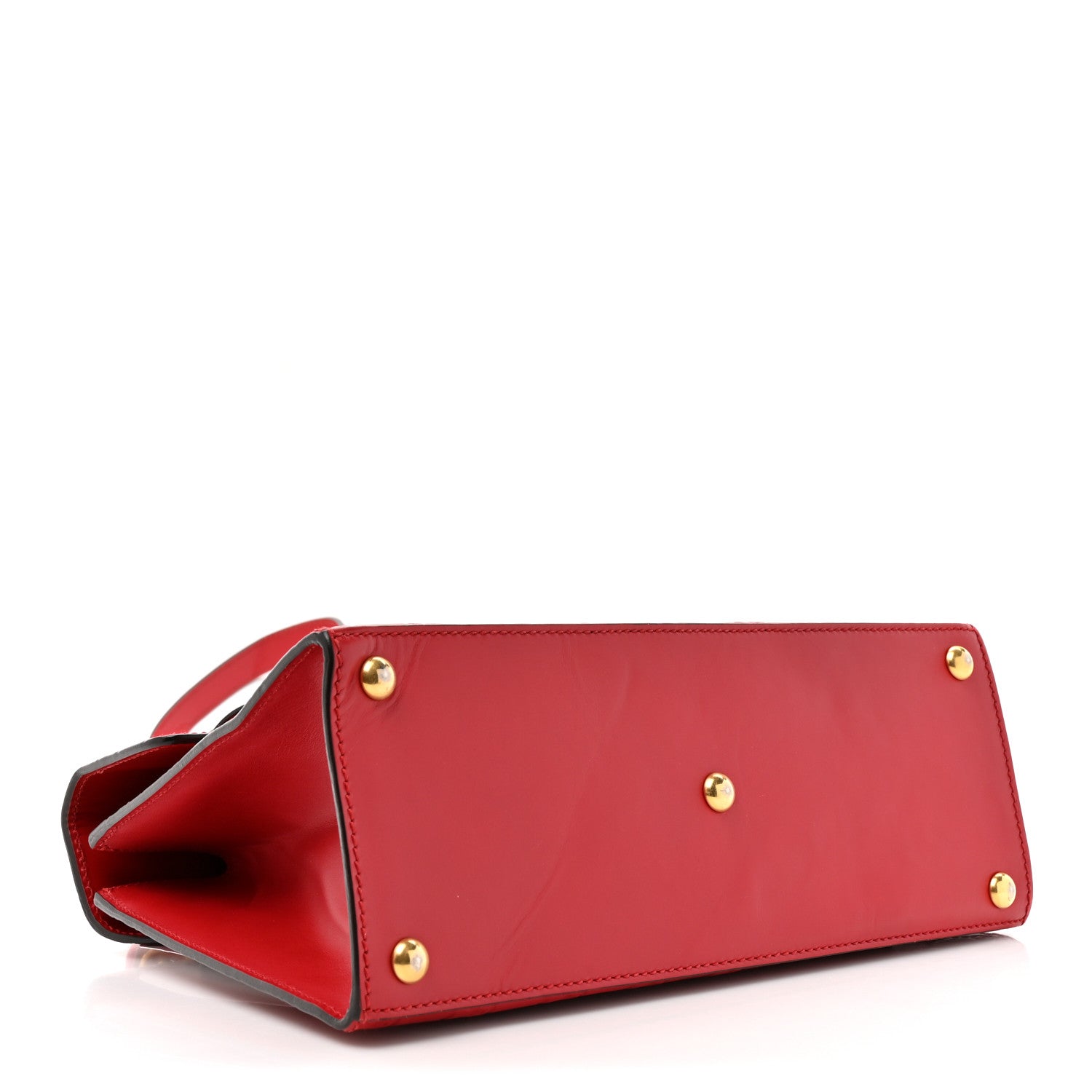 Gucci Guccissima Signature Small Padlock Top Handle Bag Hibiscus Red
