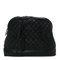 Chanel Coated Canvas Quilted Large Garment Travel Bag Black