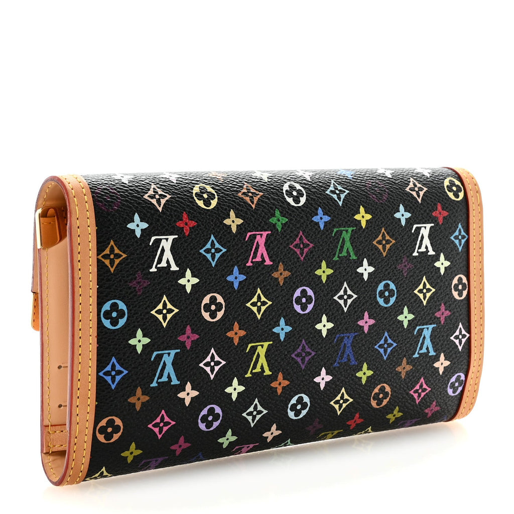 Louis Vuitton Monogram Multicolor Porte Tresor International Wallet Black