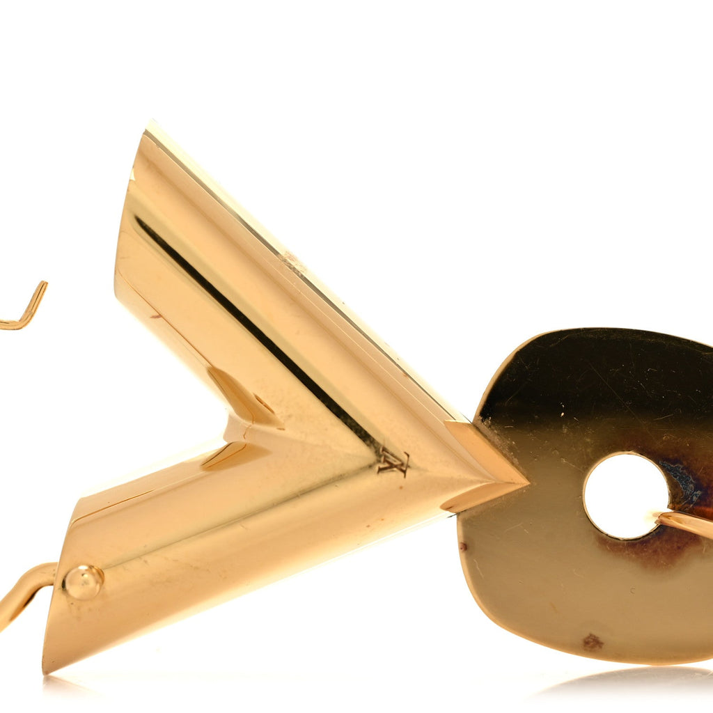 Louis Vuitton Essential V Single Hoop Earring Gold
