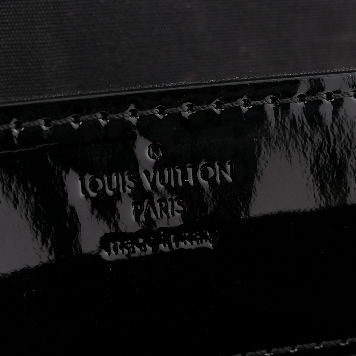 Louis Vuitton Patent Louise Clutch Black