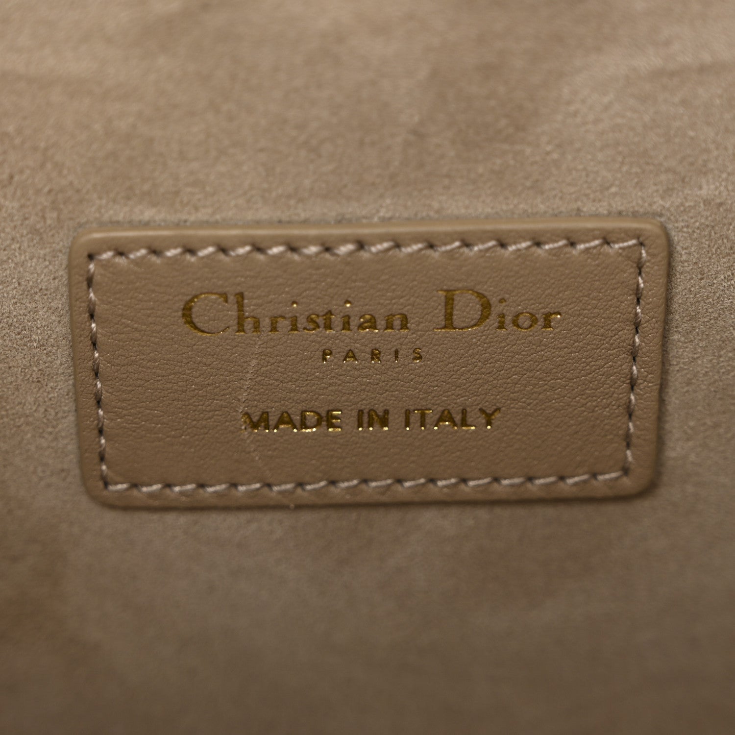 Christian Dior Calfskin Archicannage Medium Essential Tote Beige