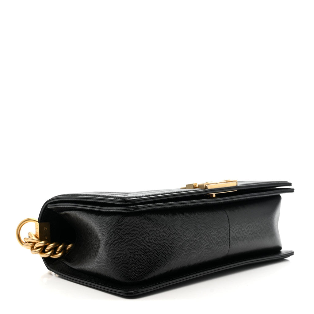 Chanel Caviar Quilted Medium Boy Flap Black