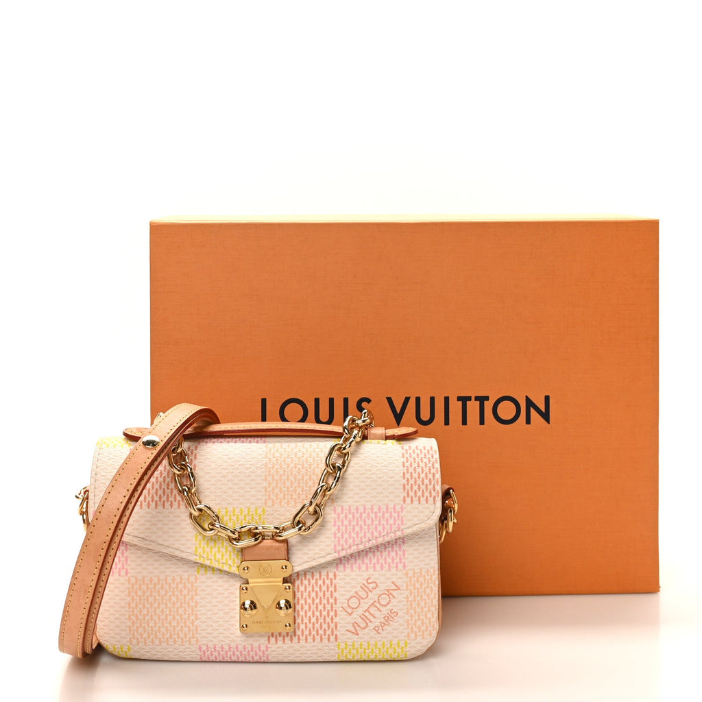 Louis Vuitton Damier Giant Pochette Metis East West Peach